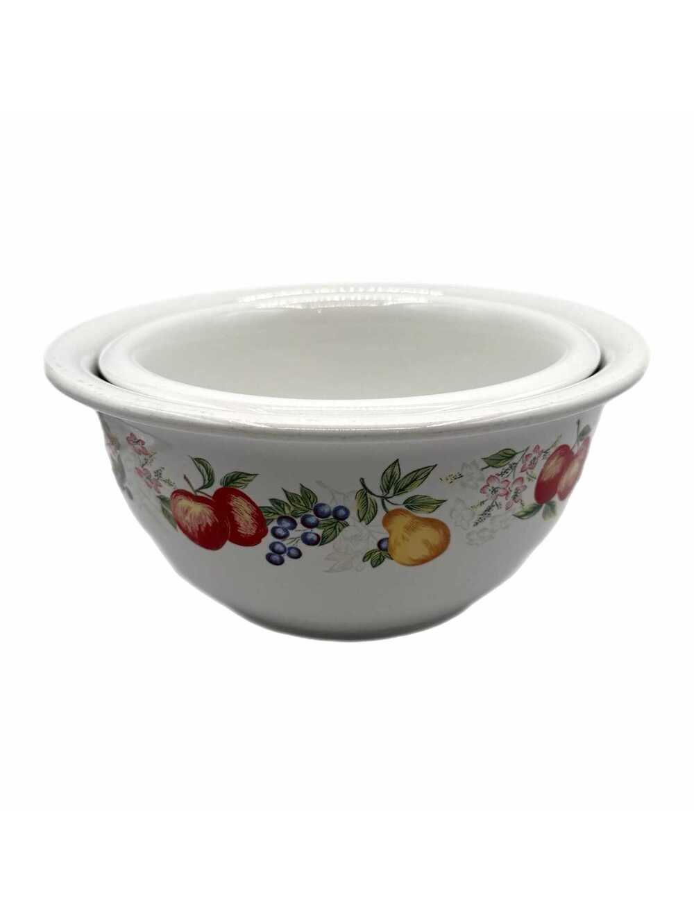 Set of 2 Vintage Corelle Coordinates Chutney Stoneware Nesting Mixing Bowls